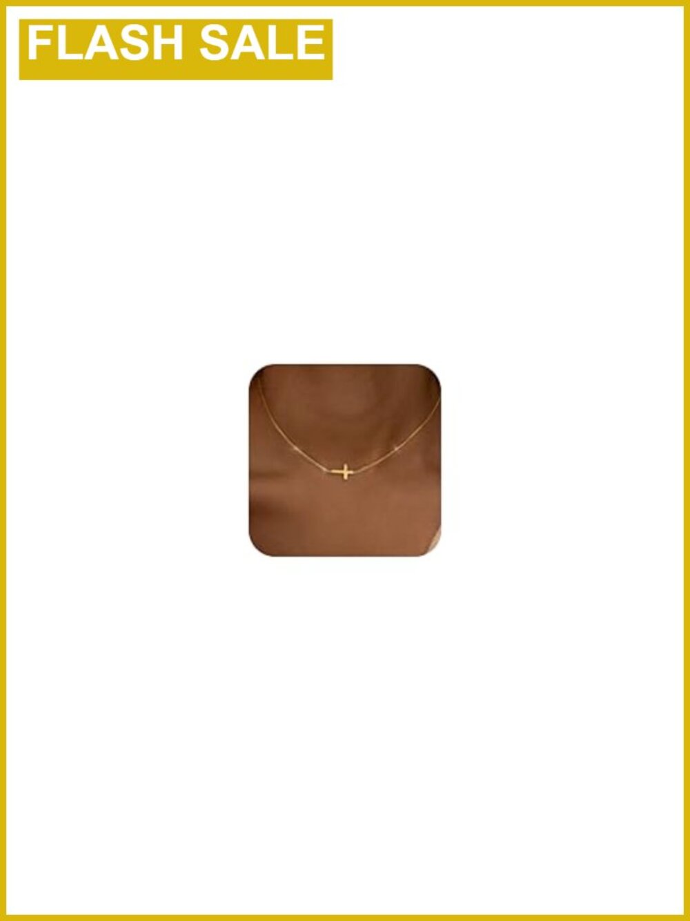 14K Gold Plated Cross Pendant Necklace Minimalist Dainty Choker